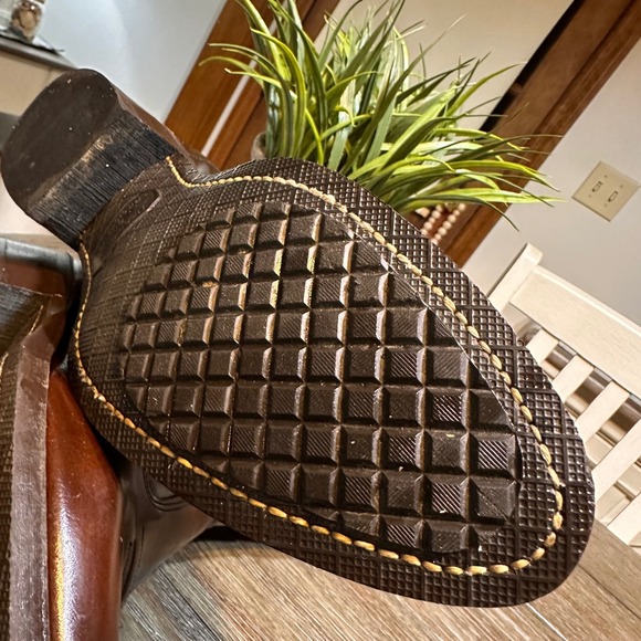 Vintage Texas American Made Brown Leather Western Zip Ankle Cowboy Boots 8.5EE M - Picture 13 of 15